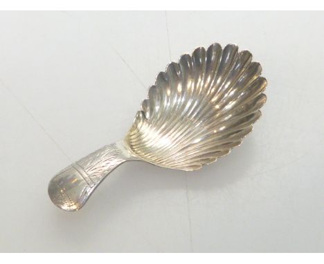 Georgian silver caddy spoon, Birmingham 1825