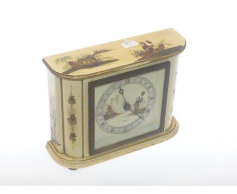 Elliott chinoiserie decorated mantel clock