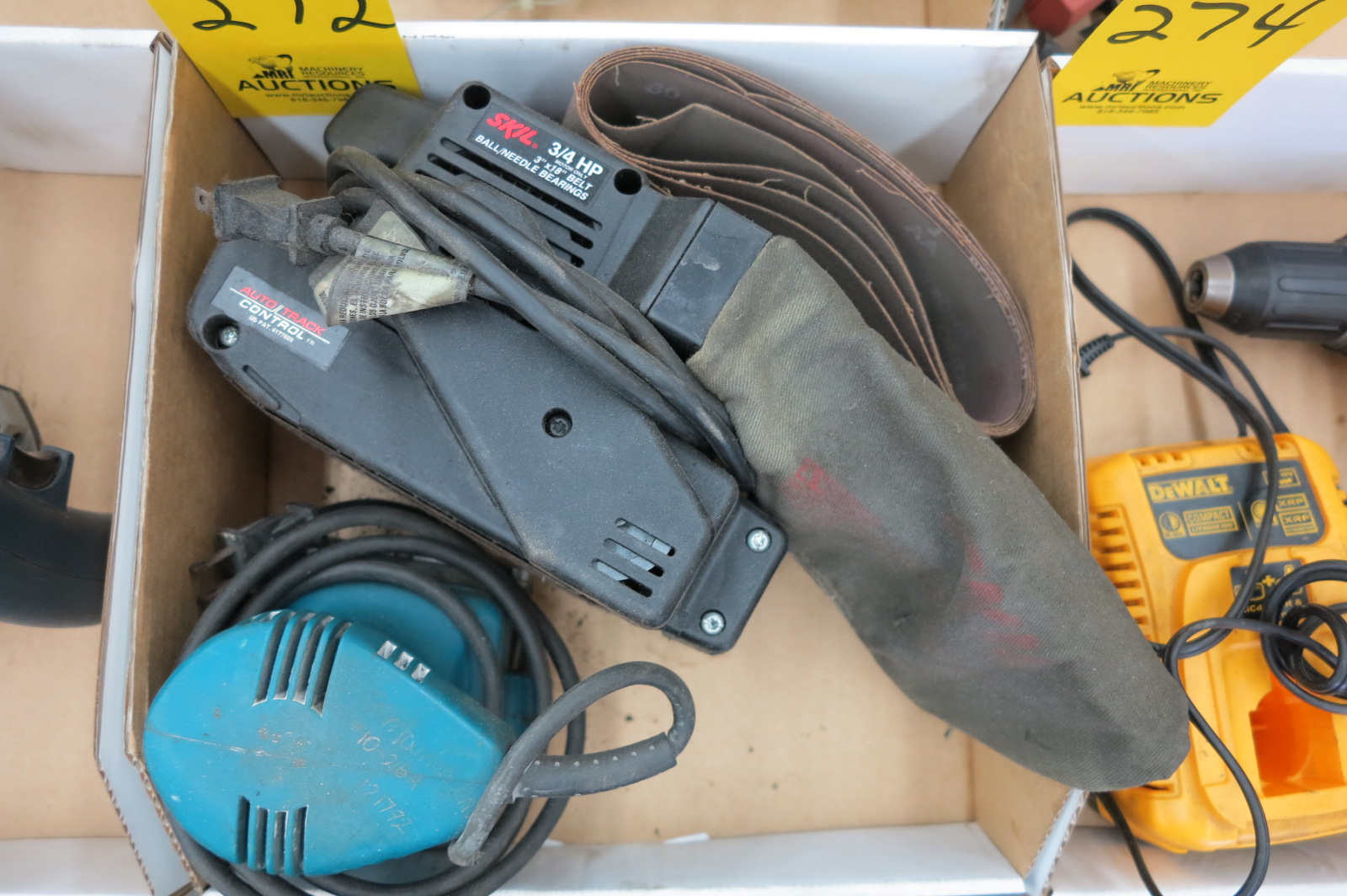 SKIL 3/4 HP, 3"x18" BELT SANDER & MAKITA PALM SANDER