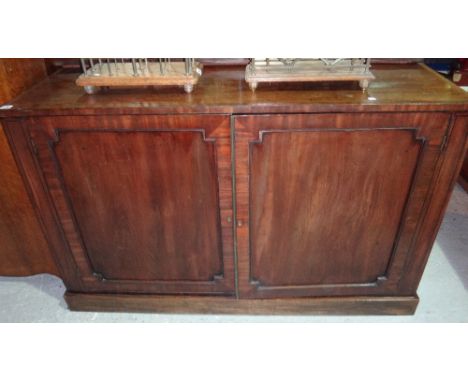 A 19th century mahogany two door side cabinet.