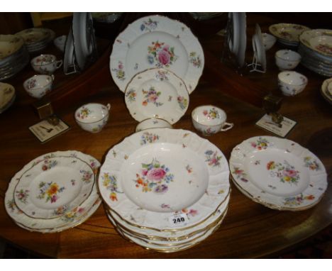 A floral printed 'Schlaggenwald' part dinner and tea service.
