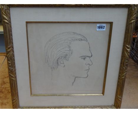 Zdzislaw Czermanski (1900-1970), Portrait of Witold Malcuzynski, pen and ink, 29cm x 29cm. DDS
