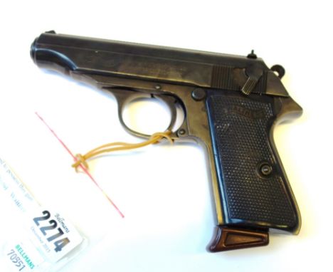 A 7.65mm German Walther PP semi-automatic pistol, serial number 336308, deactivated 02/10/2014, with certificate.  Item 13