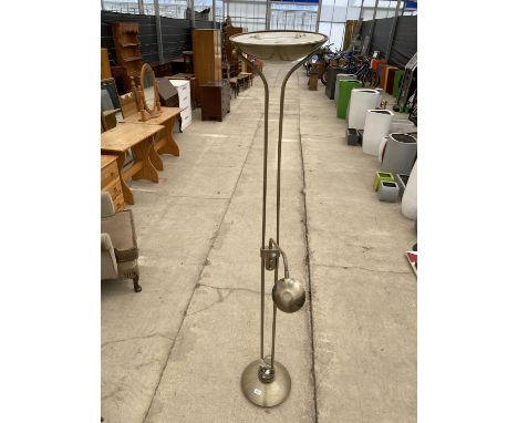 A MODERN COMBINATION UPLIGHTER/READING LAMP 