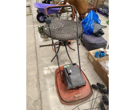 A FLYMO PETROL ENGINE LAWN MOWER 