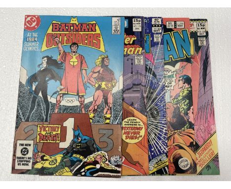 FIVE VINTAGE DC BATMAN COMICS FROM THE 1980'S 