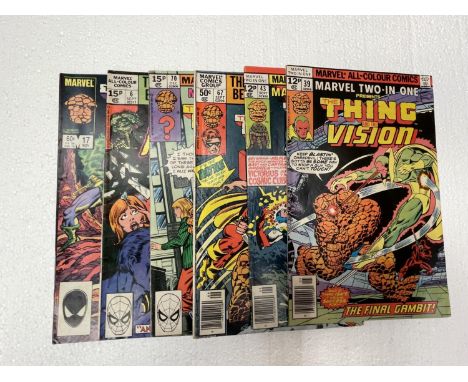SIX VINTAGE MARVEL THE THING COMICS FROM THE 1980'S 