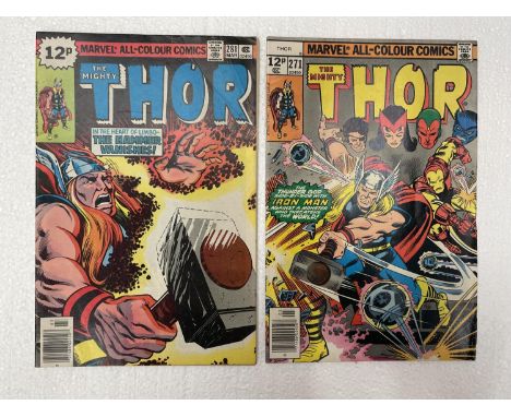 TWO VINTAGE MARVEL THOR COMICS FROM THE 1970'S 
