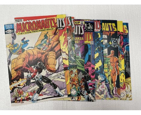 TEN VINTAGE MARVEL MICRONAUTS COMICS FROM THE 1980'S 