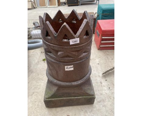 A SMALL KINGS CHIMNEY POT PLANTER 
