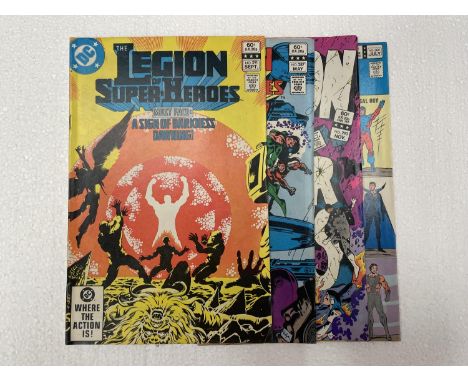 FOUR VINTAGE DC LEGIONS OF SUPER HERO'S COMICS FROM THE 1980'S 