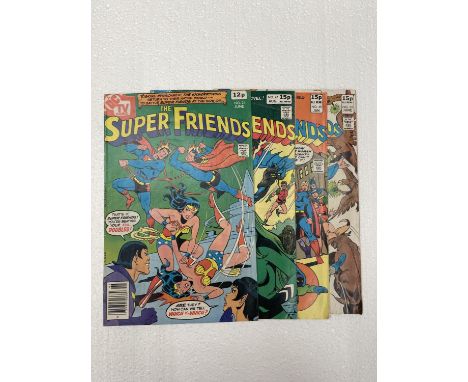 FOUR VINTAGE DC SUPER FRIENDS COMICS FROM THE 1980'S 