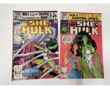 TWO VINTAGE MARVEL SHE HULK COMICS FROM THE 1980'S 