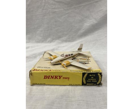 A VINTAGE DINKY BEECHCRAFT C55 BARON IN ORIGINAL BOX 
