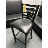 (6) Bancs Bar Noires, Cuir/Métal QUANTITÉ X PRIX MISÉ