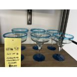LOT: (6) Verres pour Margarita (Soufflé à Main)