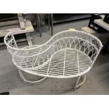 Banc ''Love Seat'' en Métal, 44'' x 24''