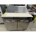 Comptoir de Préparation KOOL-IT, (10) Bacs, 2-Portes mod: KST-36-2, sur Roues,