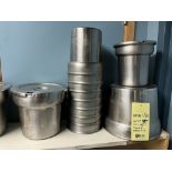 LOT: (20+) Bacs Ronds (''Drop-Ins") en Acier Inox. Avec Couvercles
