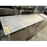 Table en Marble, 78'' x 24'', avec Base Robuste en Métal