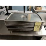 LOT: (18) Couvercles en Acier Inox. 21'' x 13''