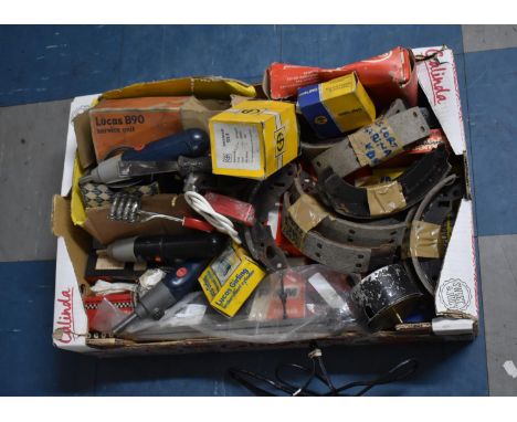 A Collection of Various Vintage Car Tools and Parts Etc, Lucas Service Unit, Lucas Gurning Brake Wheel Cylinder 