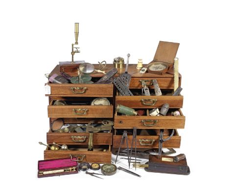 A Large Collection of Scientific and Associated Instruments, 1600-1950,Including spyglasses, telescopes, magnifier, spectacle