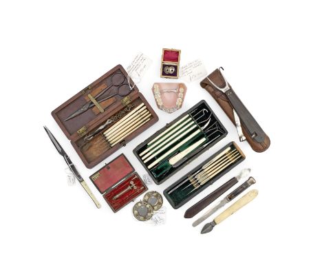 A Large Collection of Medical and Other Instruments,including a J. Weiss &amp; Son cased enema set, Pastorelli mercury thermo