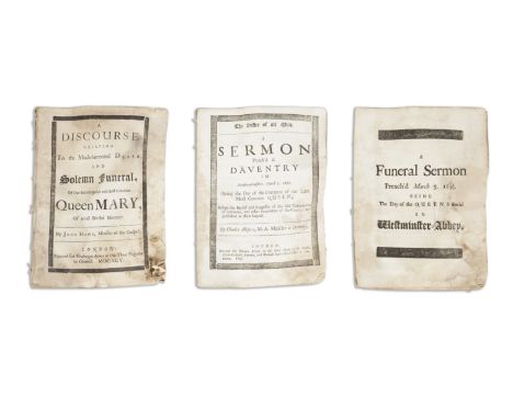 BOOKS:HOWE (JOHN) A Discourse Relating to the much-lamented Death and Funeral of Queen Mary, title within mourning border, Br