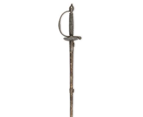 A steel-hilted small-swordMid-18th centuryWith slender tapering blade of hollow triangular section (some pitting and surface 