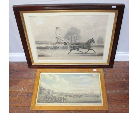 After J. Mott, 'Maid of The Mill,' trotting horse and driver Mr Charles Balchin driving London to Brighton, published 1853 by