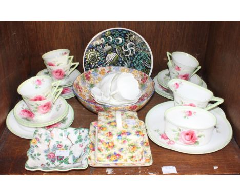 SECTION 42.  Royal Daulton ''June'' tea set. Royal Winton ''Evesham'' Pair of Coalport cups &amp; saucers and other ceramics 