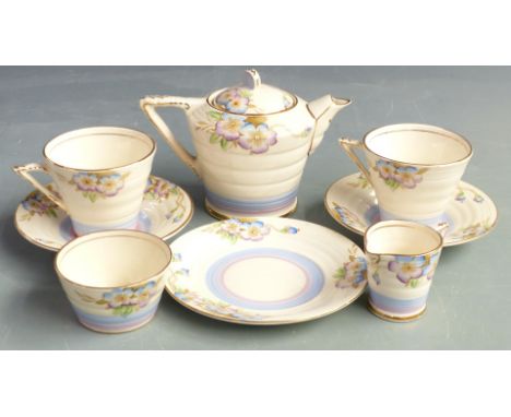 Art Deco Phoenix Ware tea for two in the Viola pattern