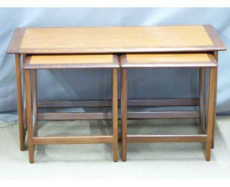 Nathan retro / mid century modern nest of three tables, model no 5424, W102 x D53 x H51cm