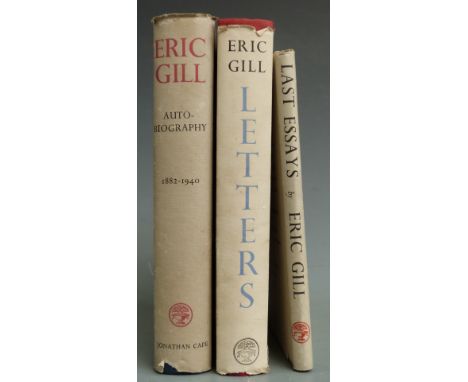 Eric Gill Last Verses with introduction by Mary Gill published Cape 1942 first edition with several illustrations in dust-wra