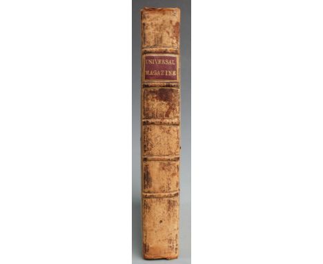 The Universal Magazine of Knowledge and Pleasure with Essays, Literature, Arts and Sciences etc volume XXII printed 1758 firs