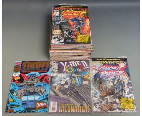 Fifty-one Marvel comics including Fantastic Four, Journey Into Mystery, The Eternals, Nomad, The Avengers, Ghost Rider, X-Men