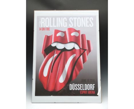 The Rolling Stones - three lithograph framed tour posters 2014, 2015 and 2016, each 61 x 46cm&nbsp;