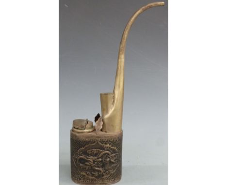 Chinese opium pipe, H25cm&nbsp;