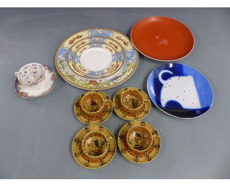 Paul Bocuse for Villeroy &amp; Boch three graduated plates, Royal Worcester Govinder plate, French porcelain enamelled bird p