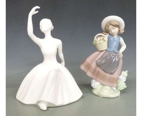 Four figurines including Royal Worcester