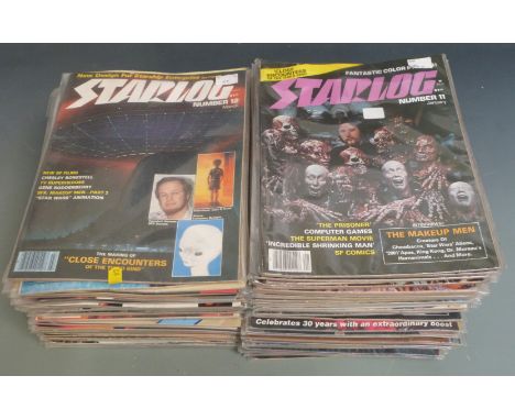 Ovver 100 Starlog and Starburst magazines, all sci-fi related including Star Trek and Star Wars, first and special editions e