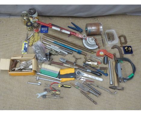 Tools to include pipe bender, Stanley No 50 plane, ratchet etc