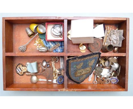 Badges and collectables to include Royal Masonic Institution for Girls steward's badge, RAF 49 squadron, St. Christopher plaq