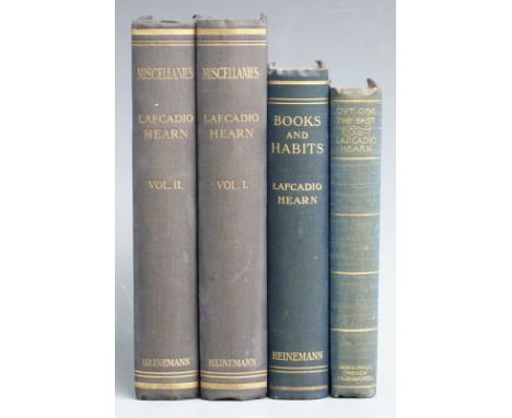 Lafcadio Hearn “Out of The East” Reveries and Studies in New Japan, Kegan Paul 1895 first edition in gilt decorated cloth, An