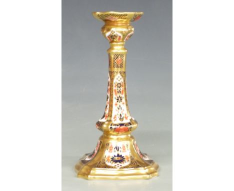 Royal Crown Derby limited edition 431/500 'The Old Imari Miniature Candlestick',&nbsp; sold exclusively to members of the Gui