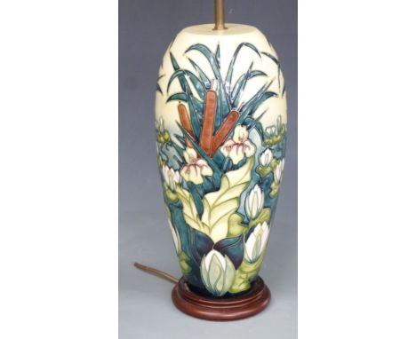 Moorcroft table lamp decorated in the Lamia pattern, H50cm&nbsp;