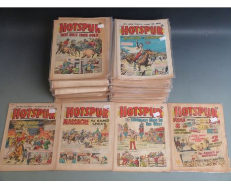 Two-hundred-and-fourteen The Hotspur comic books/ magazines comprising 111 first series 1946-58 and 103 second series 1930-72