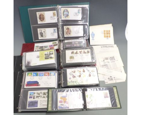 Six albums of GB first day covers and a album of covers relating to The Zaire River Expedition 1974-75