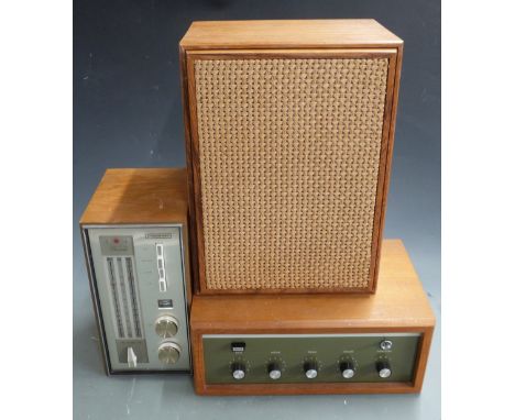 Vintage Goodman's Stereomax radio, Tripletone amplifier and a vintage speaker